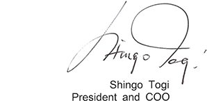Shingo Togi, President and Representative Director
